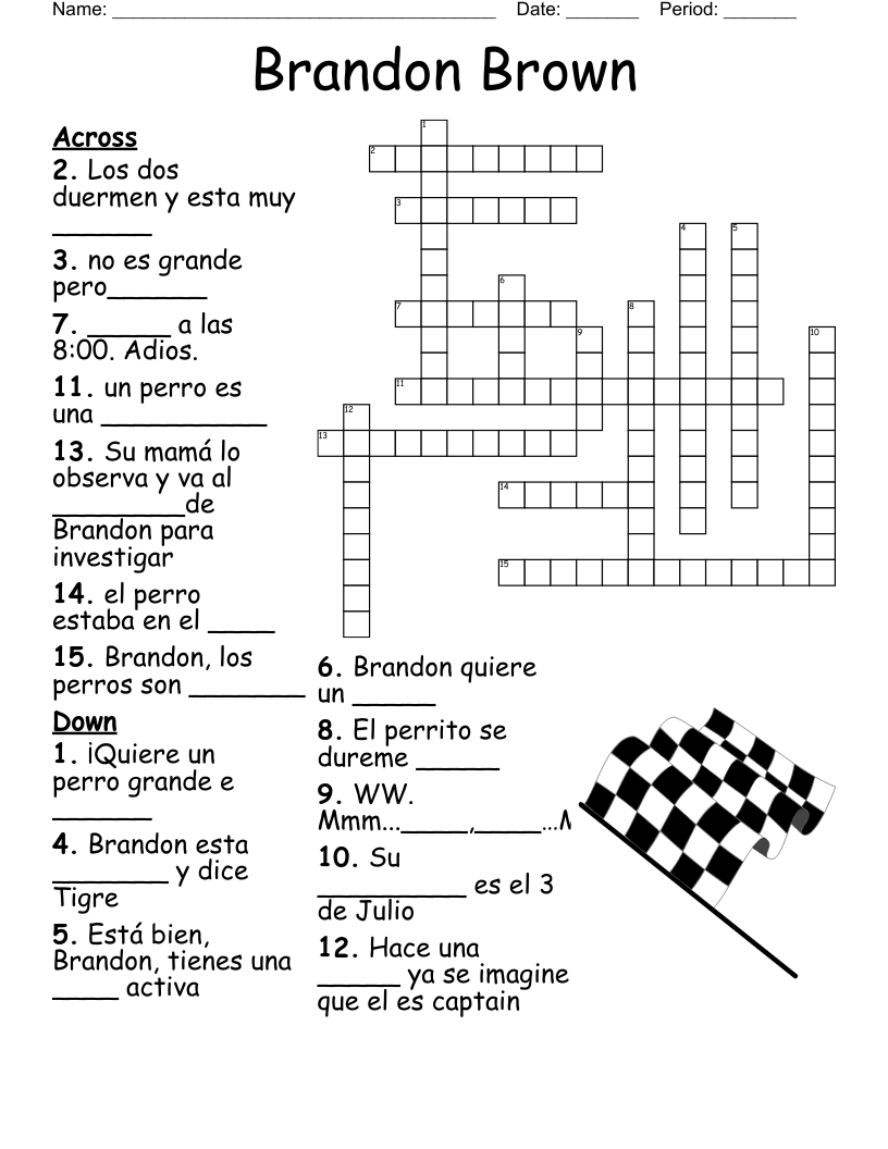 Brandon Brown Crossword