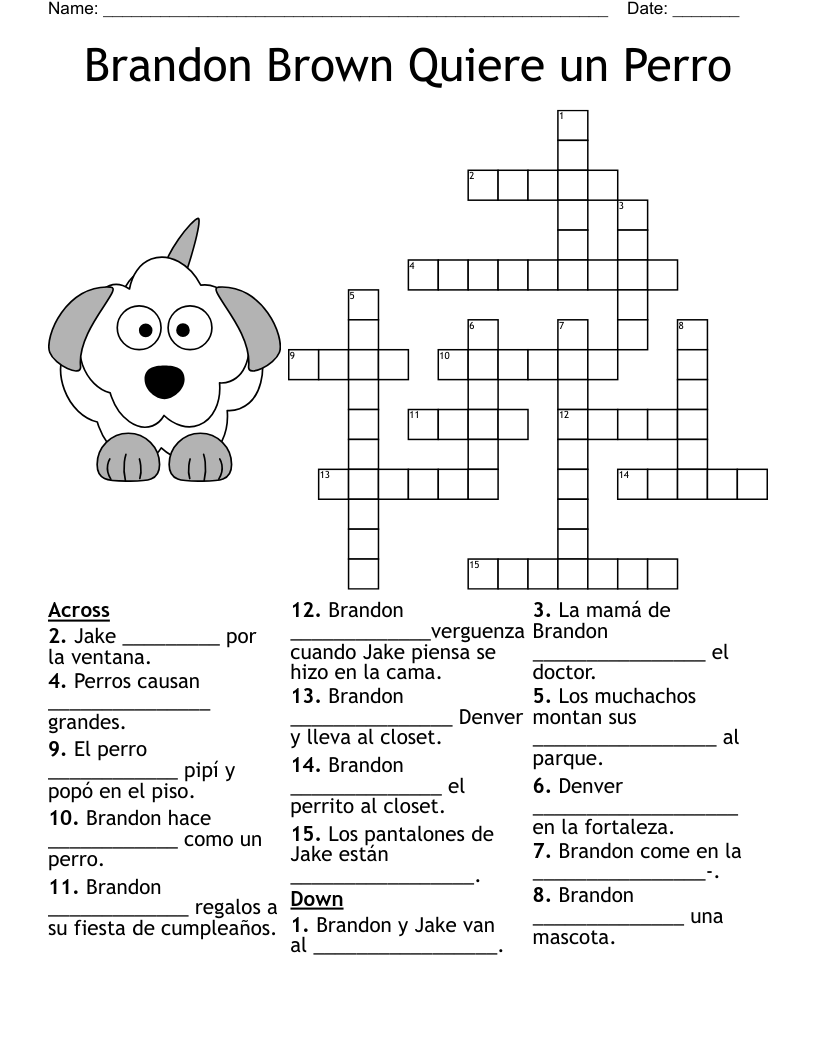 Brandon Brown Quiere un Perro Crossword