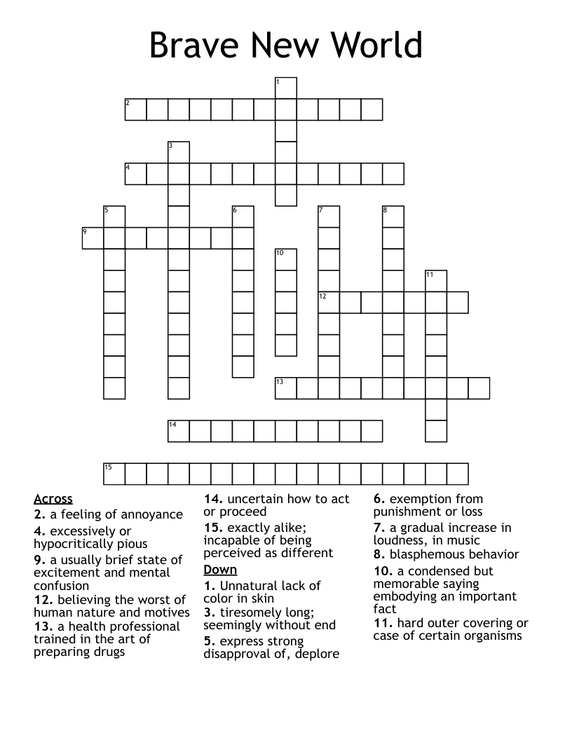 Brave New World Crossword