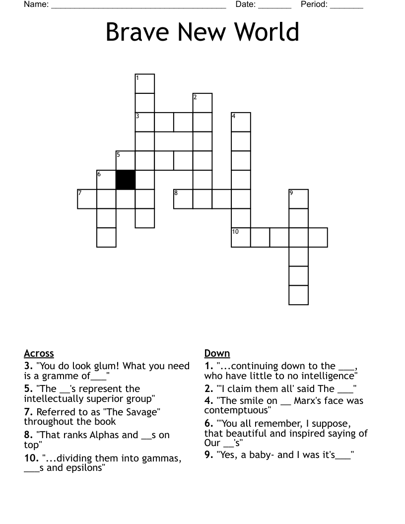 Brave New World Crossword