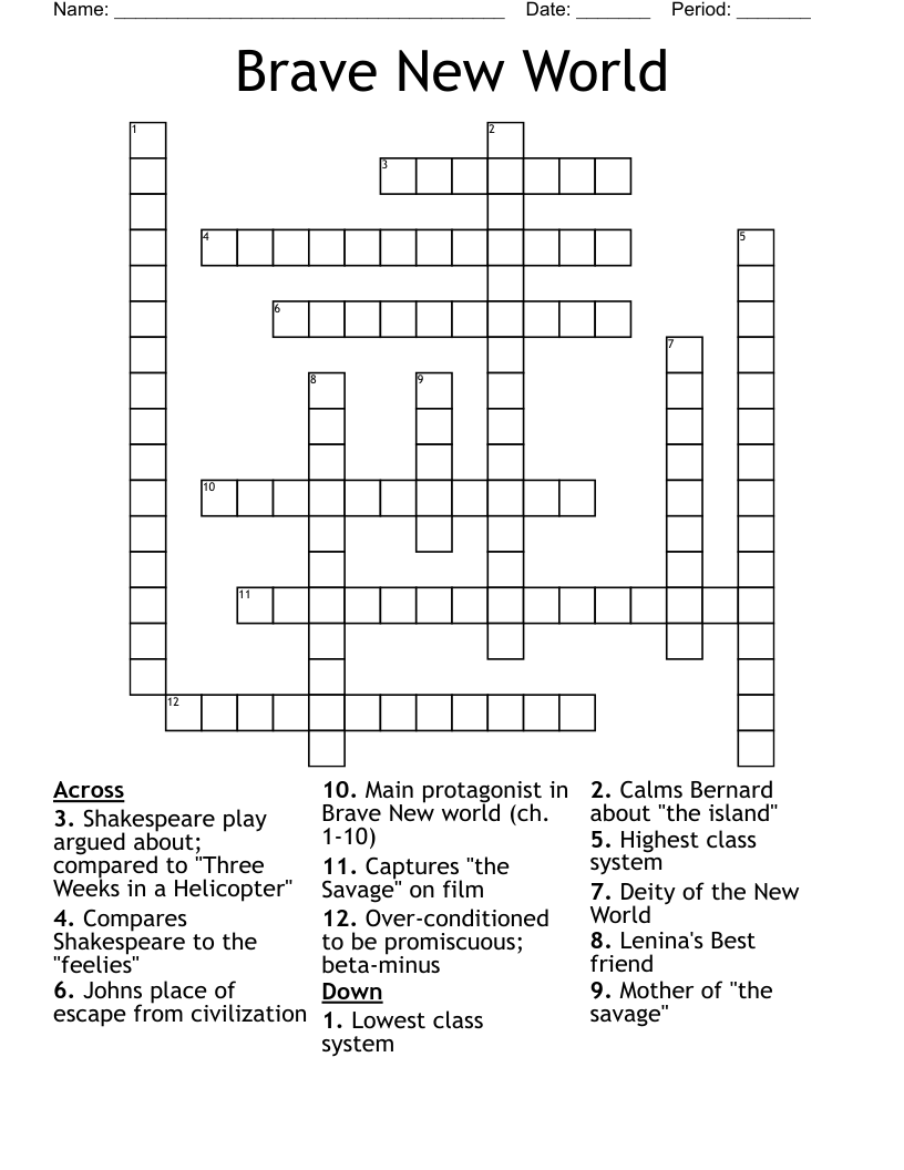 Brave New World Crossword