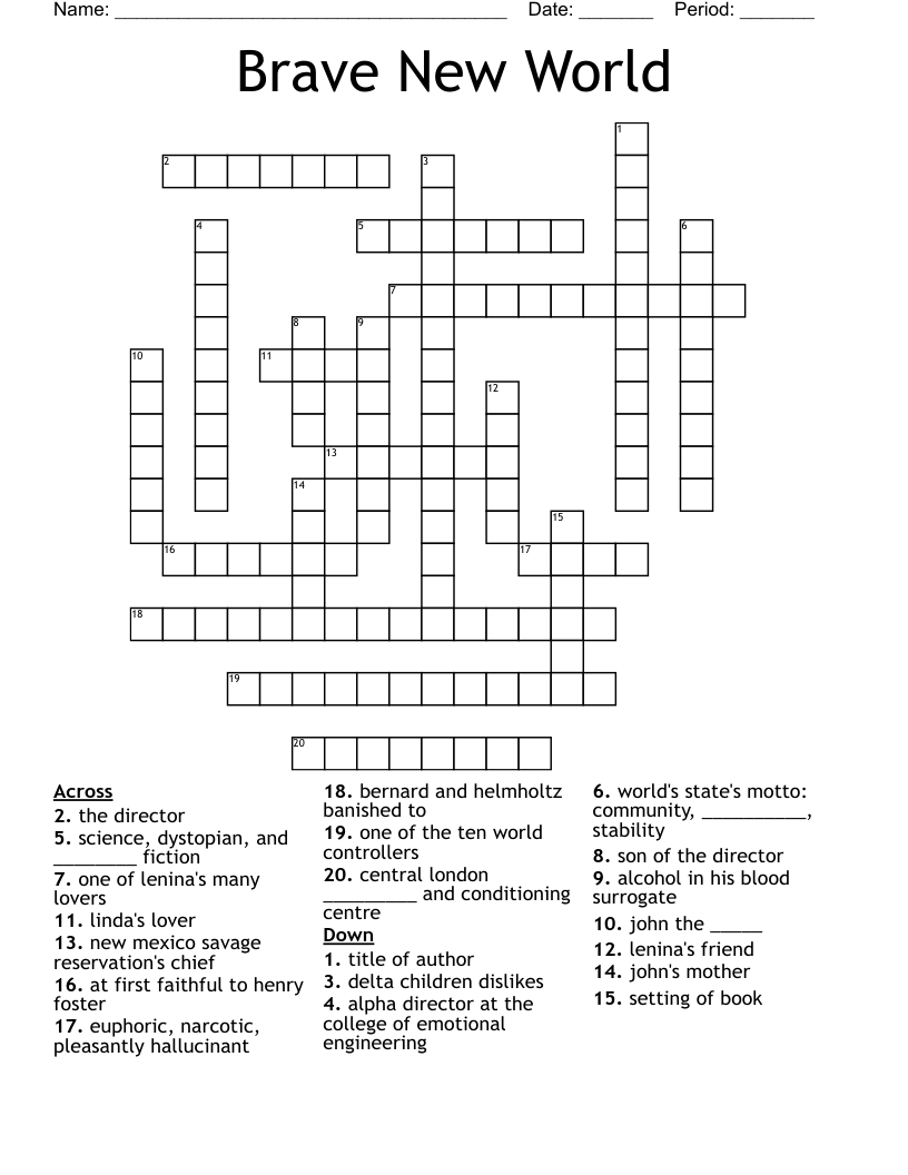 Brave New World Crossword