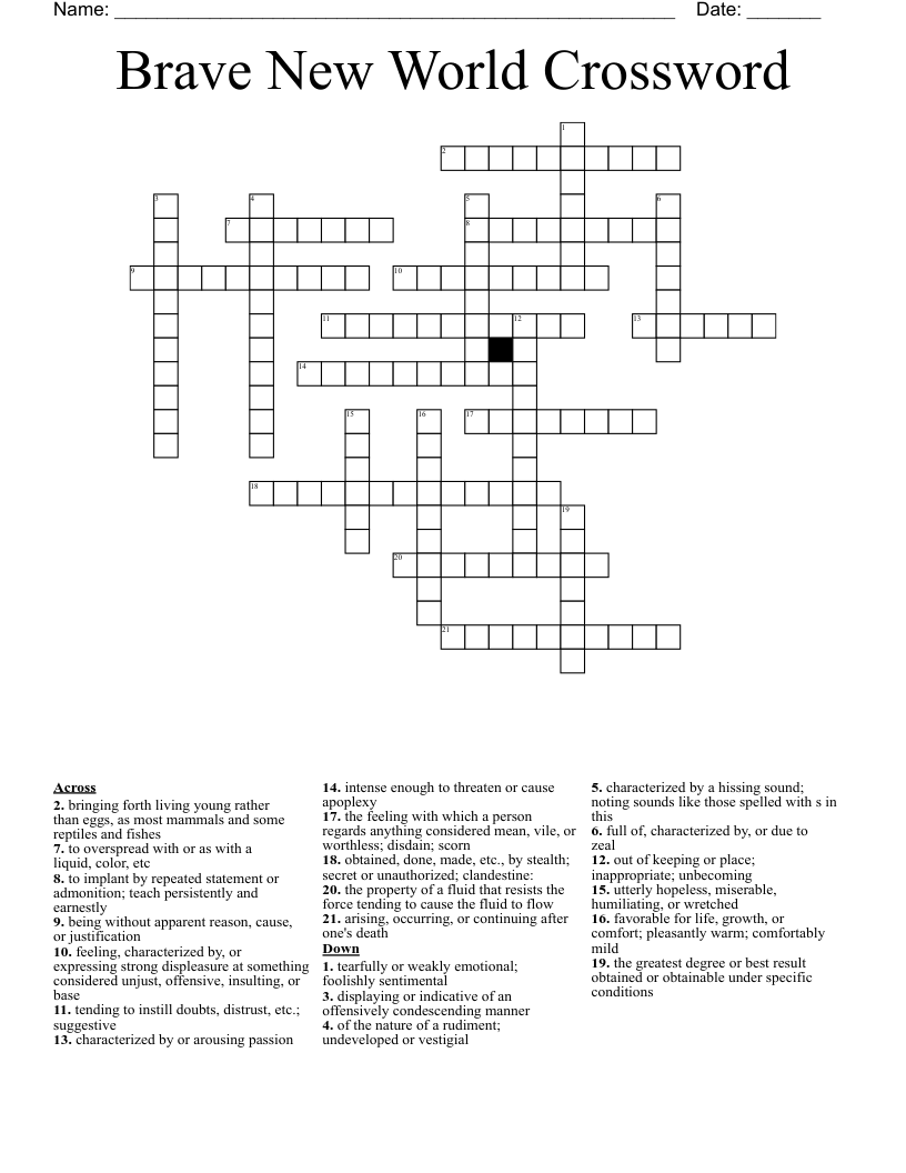Brave New World Crossword