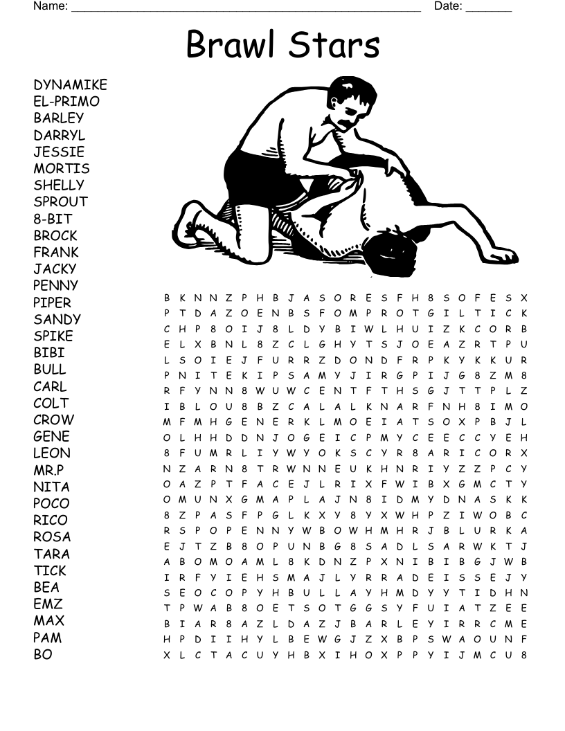 Brawl Stars Word Search