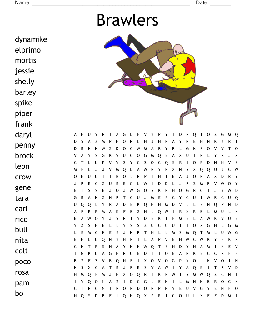 Brawlers Word Search