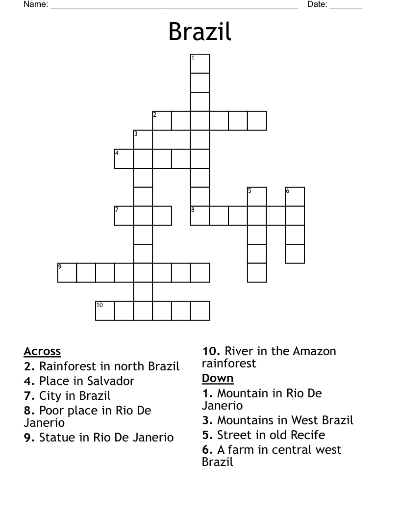 Brazil Crossword