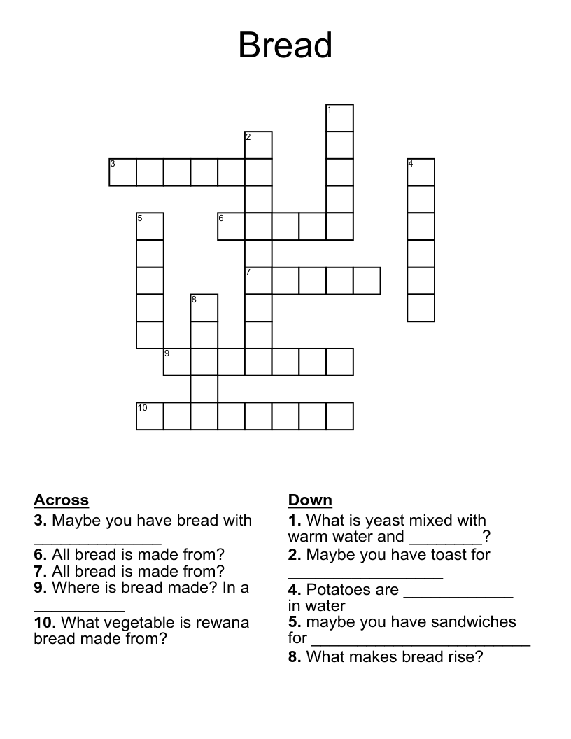 Bread Crossword
