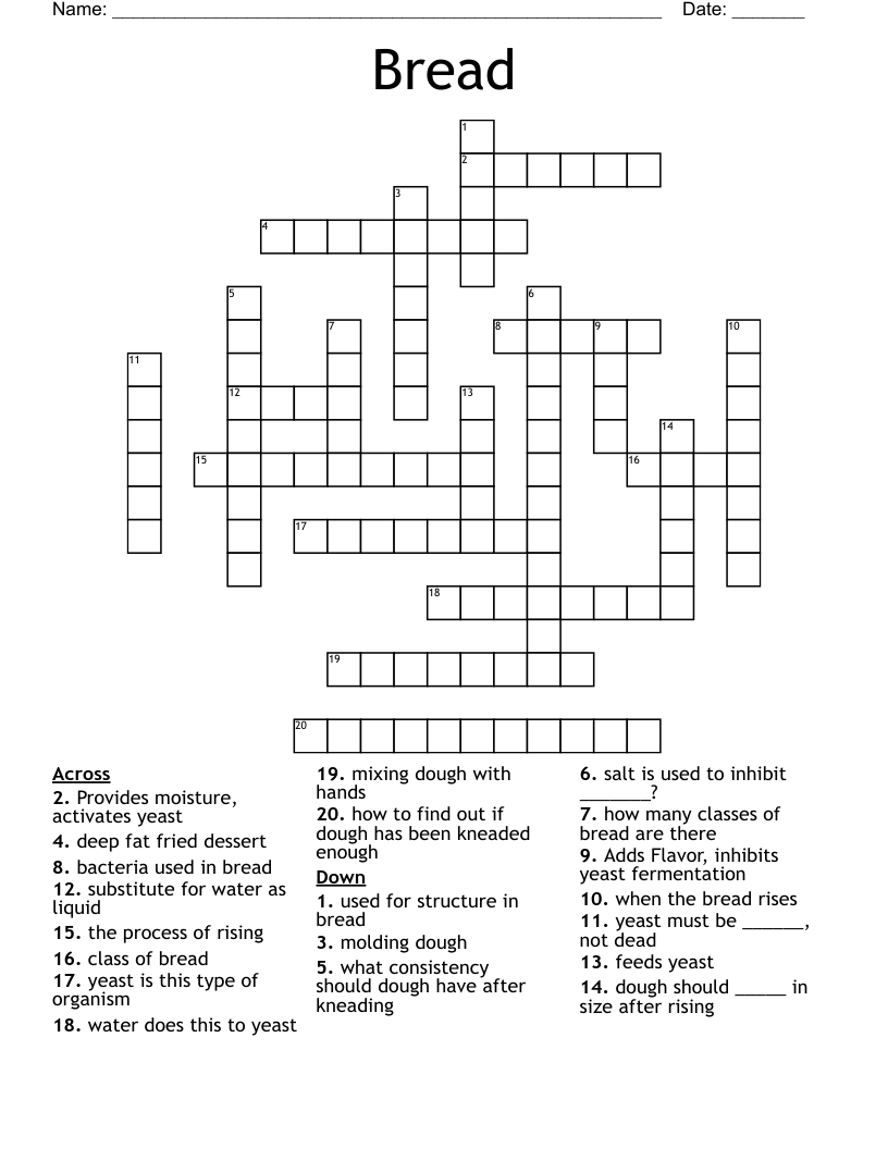 Bread Crossword