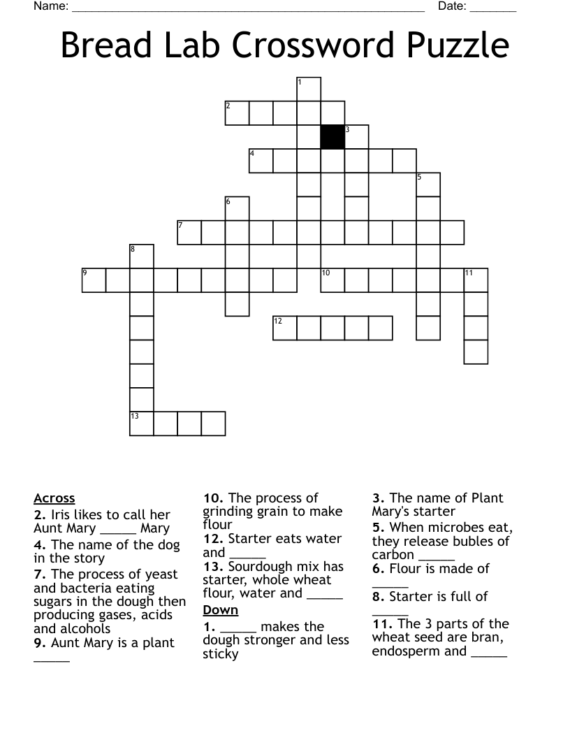 Bread Lab Crossword Puzzle