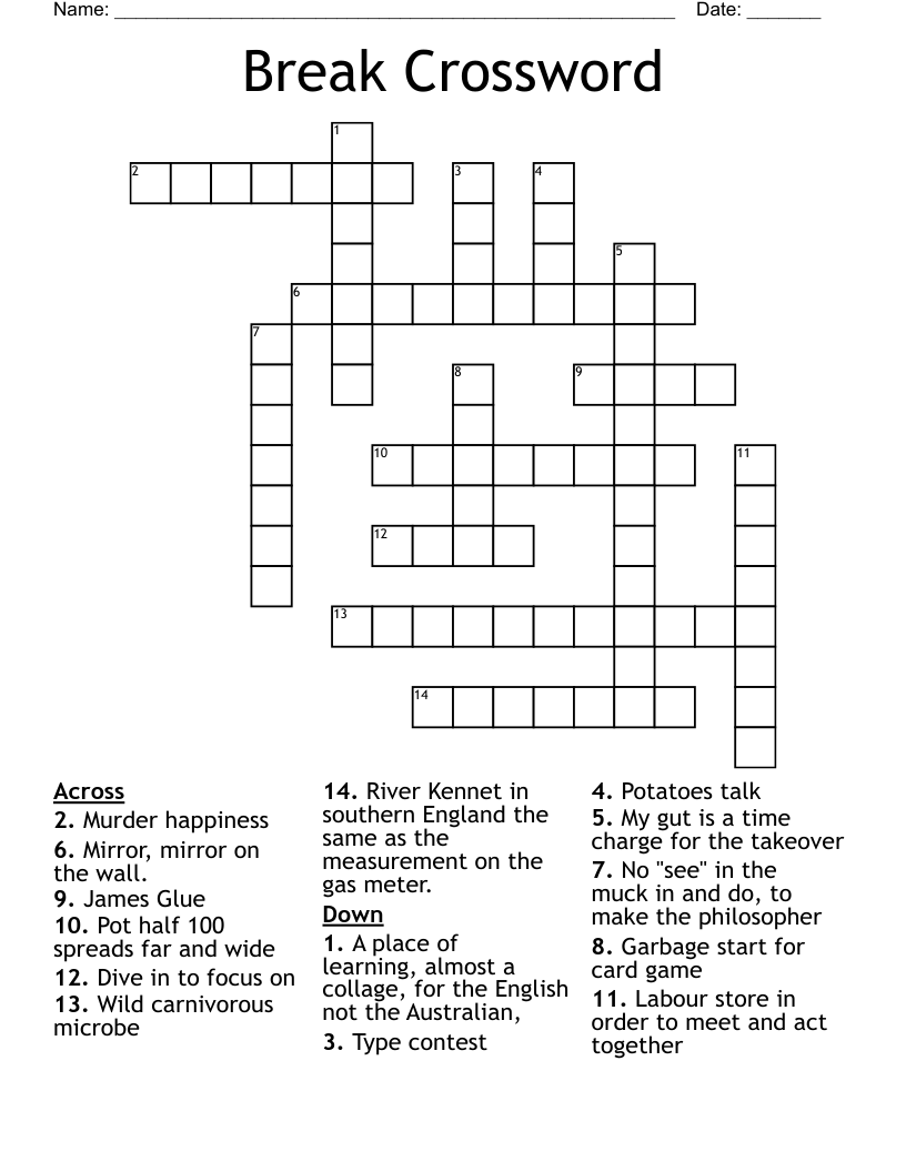 Break Crossword