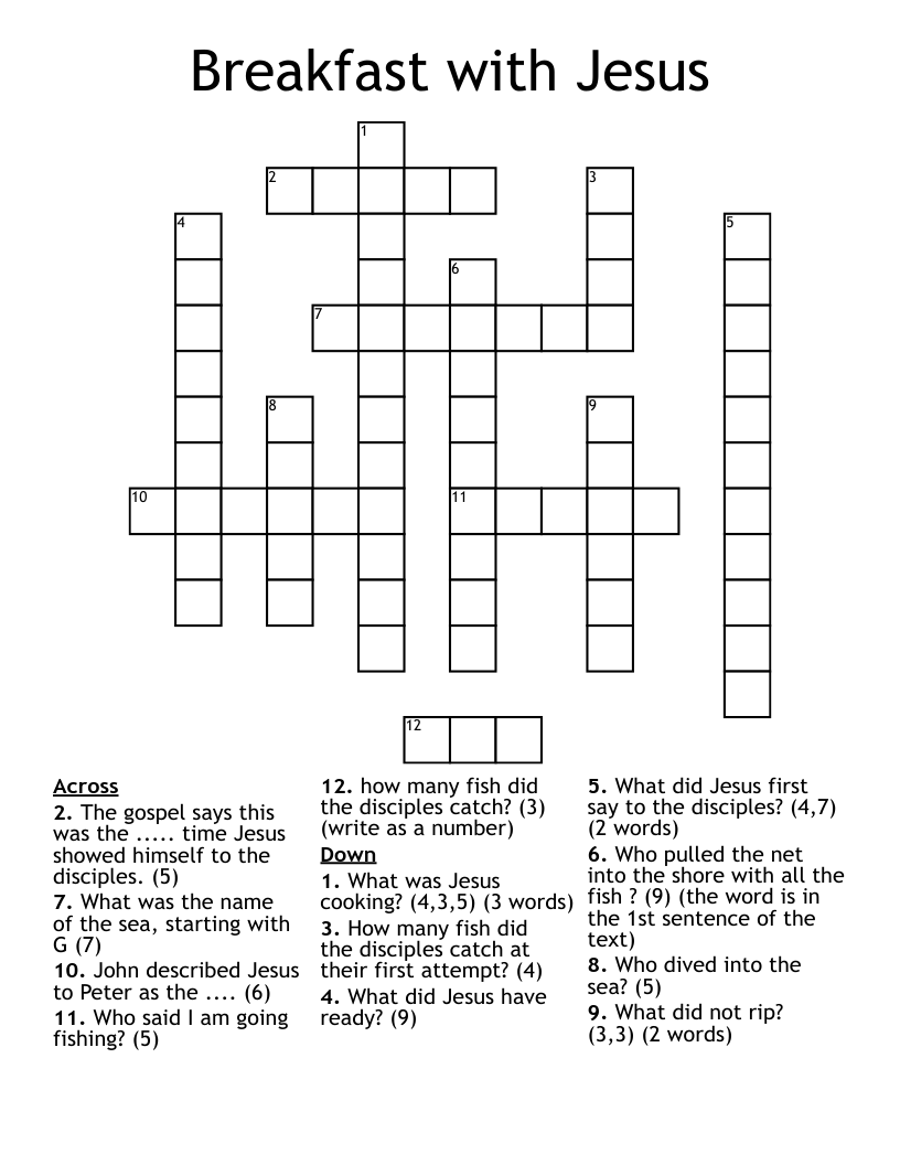 Breakfast with Jesus Crossword