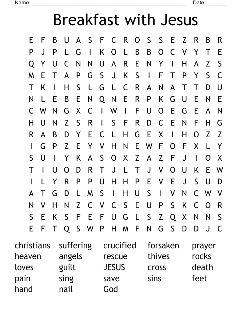 Breakfast with Jesus Word Search