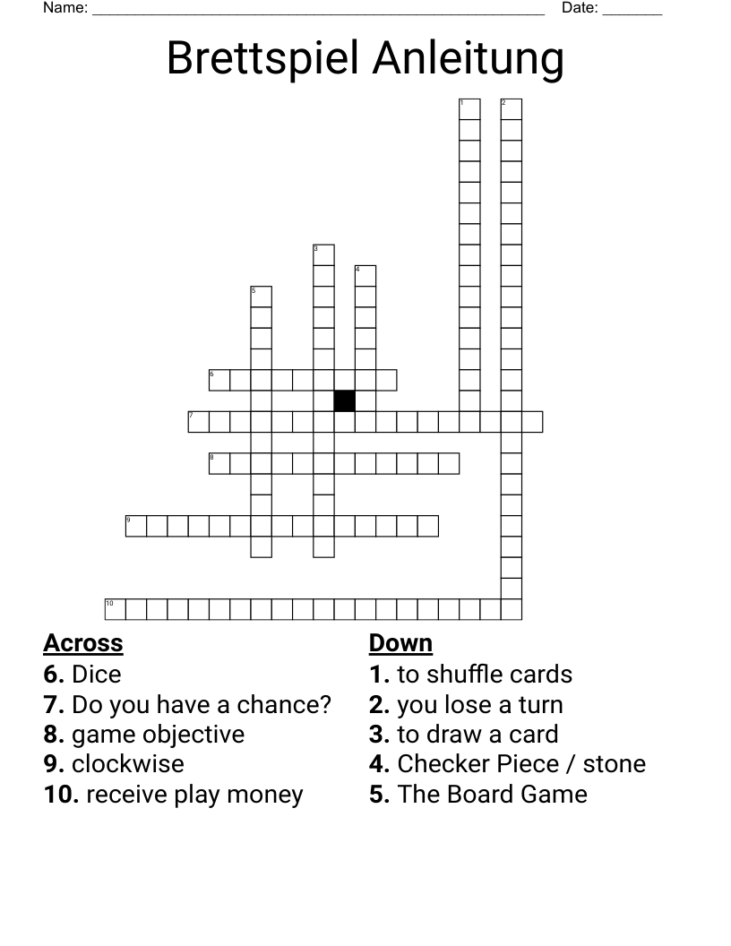 Brettspiel Anleitung Crossword