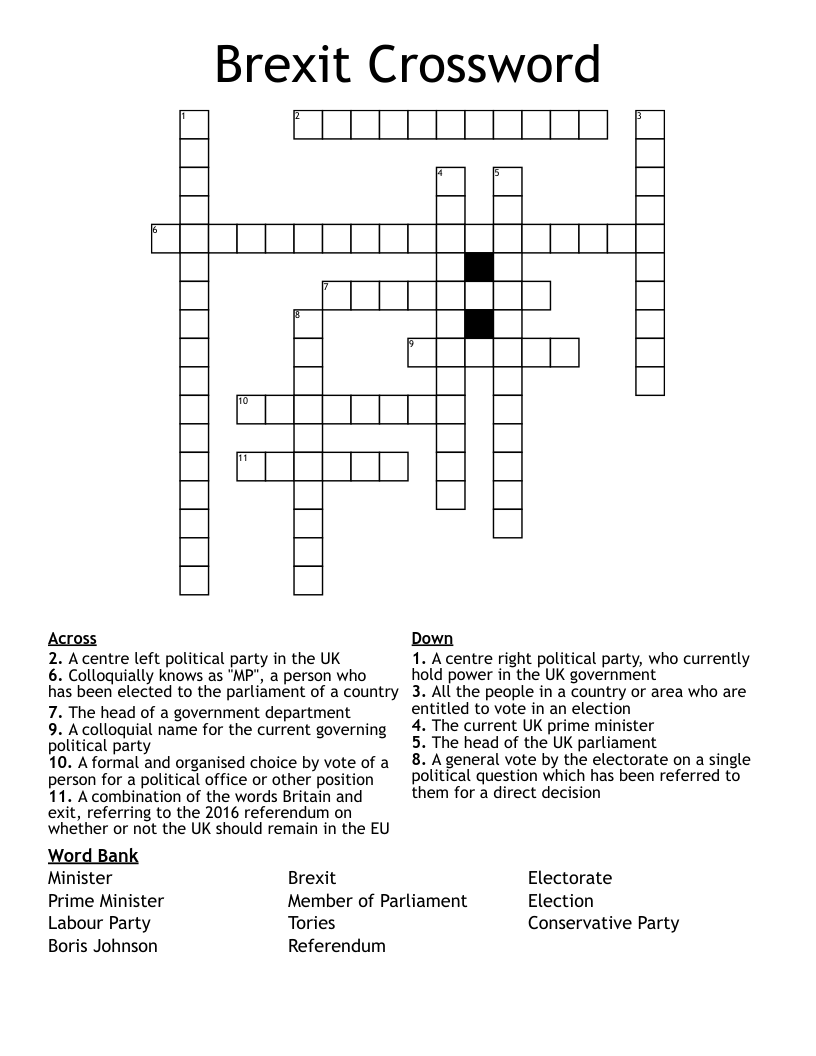 Brexit Crossword