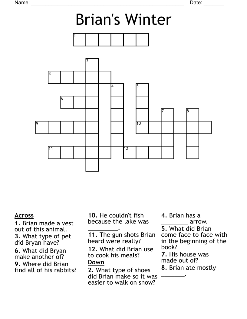 Brian's Winter Crossword