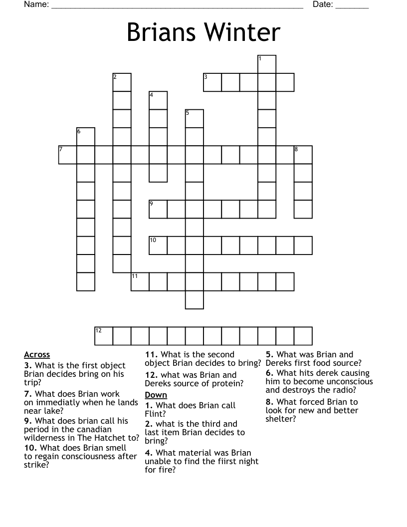 Brians Winter Crossword