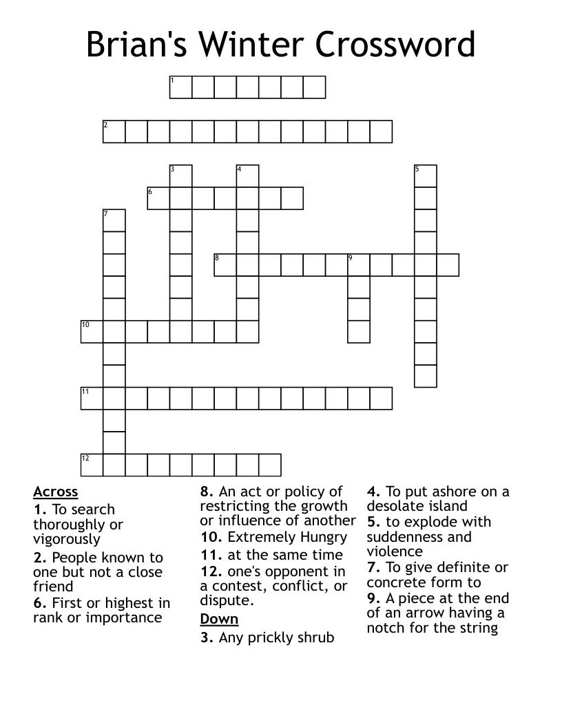 Brian's Winter Crossword