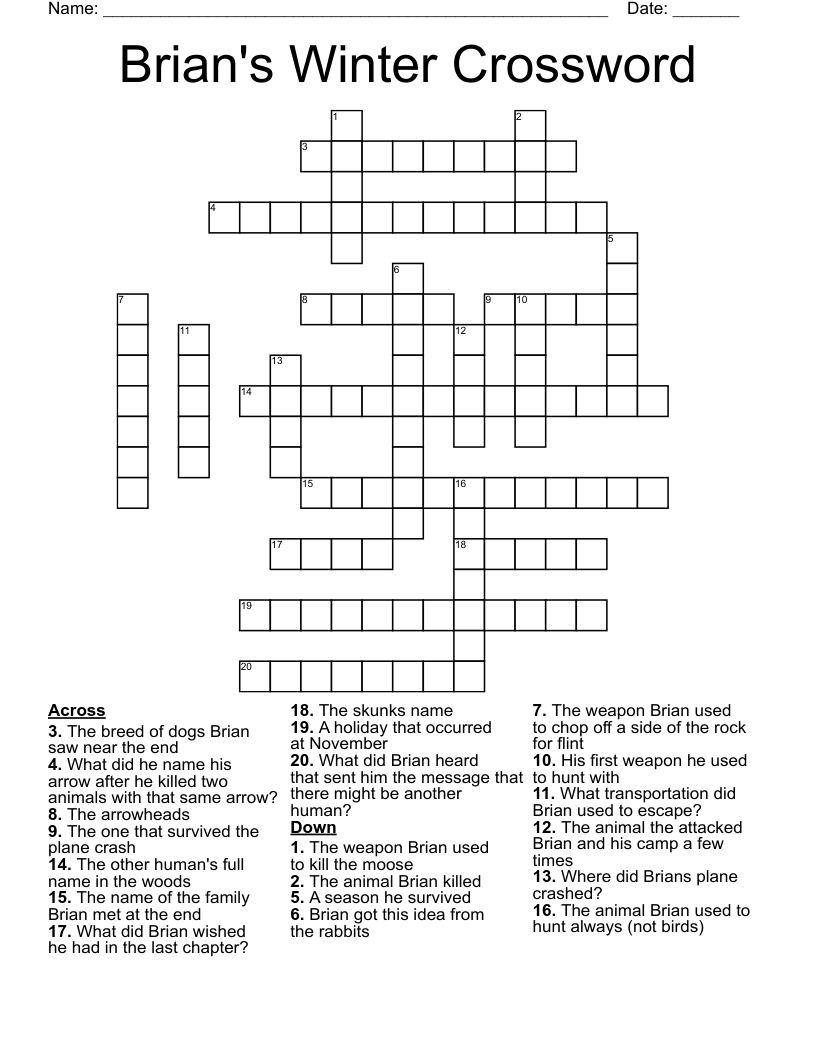 Brian's Winter Crossword