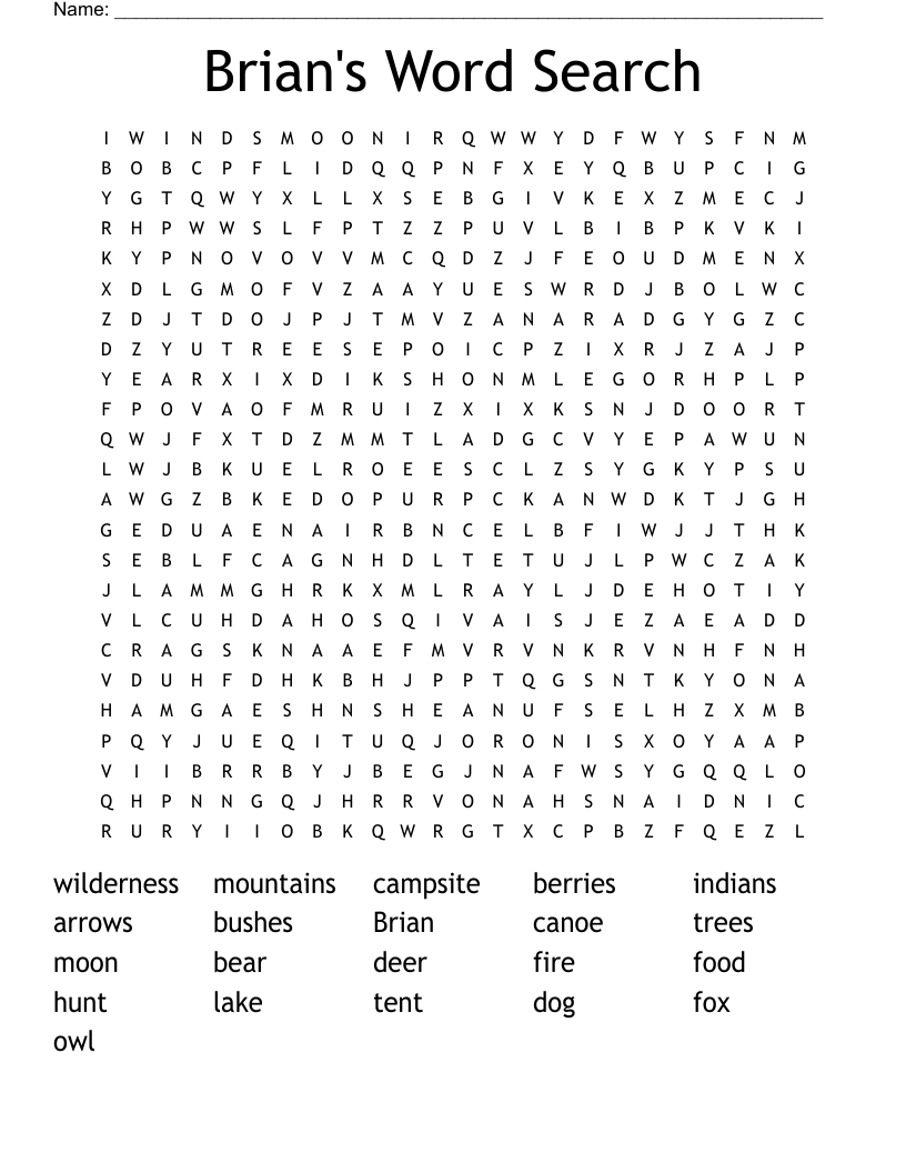 Brian's Word Search