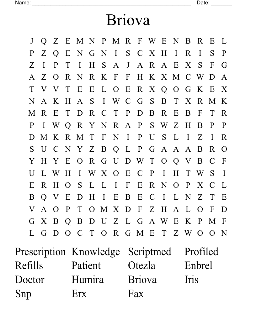 Briova  Word Search