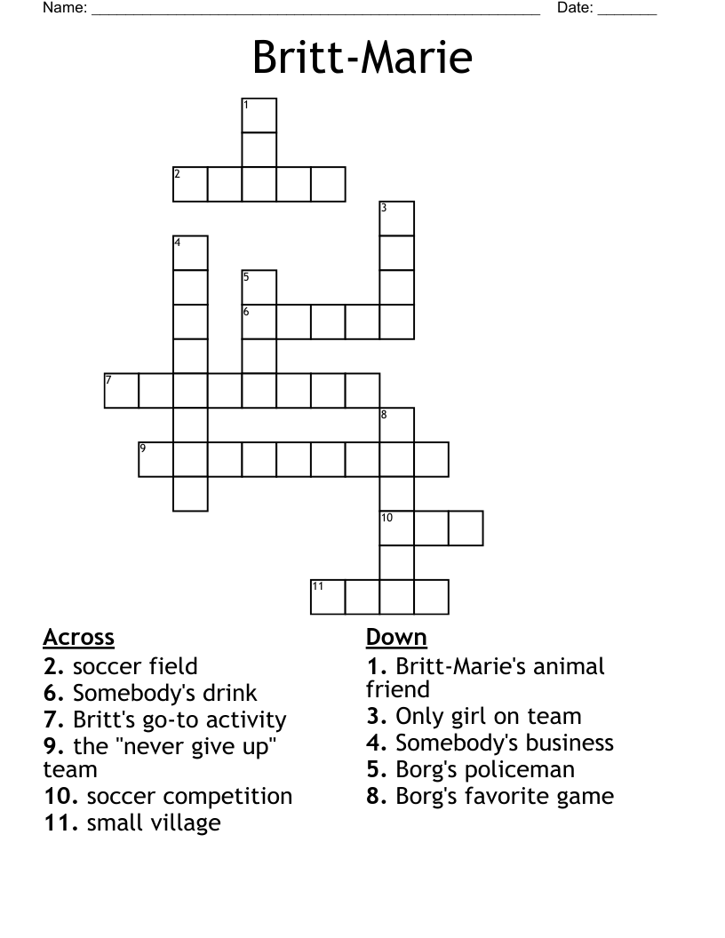 Britt-Marie Crossword