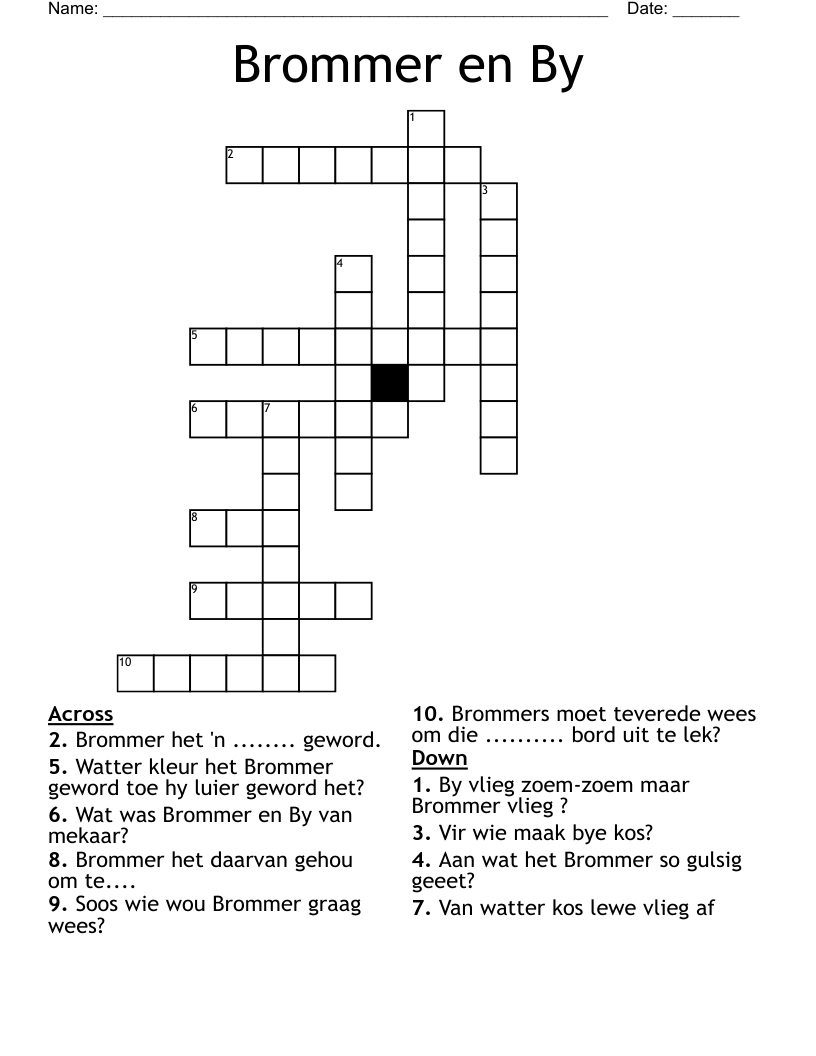 Brommer en By Crossword