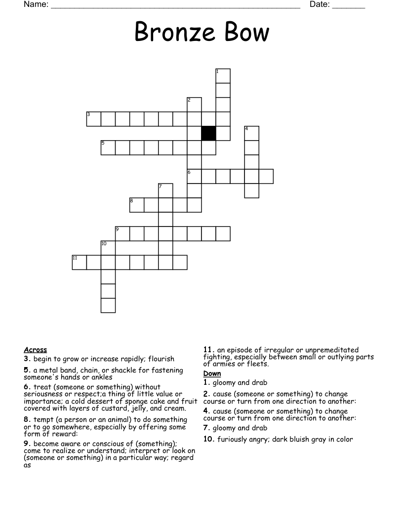 Bronze Bow Crossword