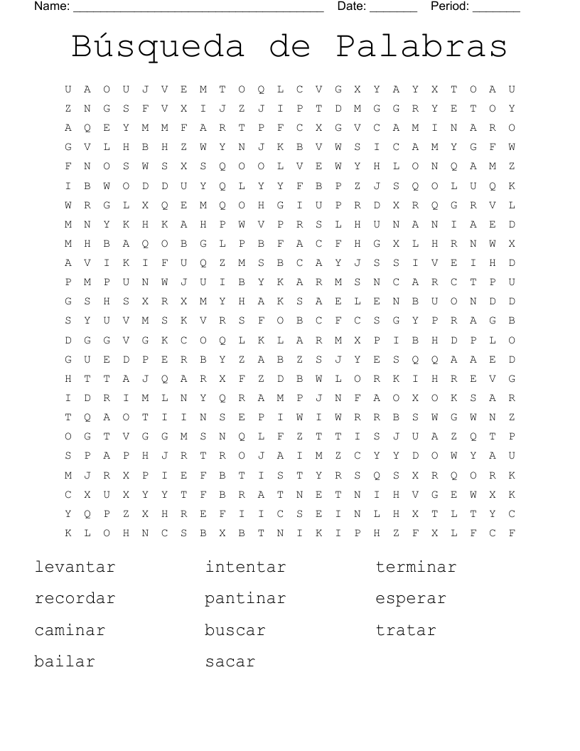 Búsqueda de Palabras Word Search