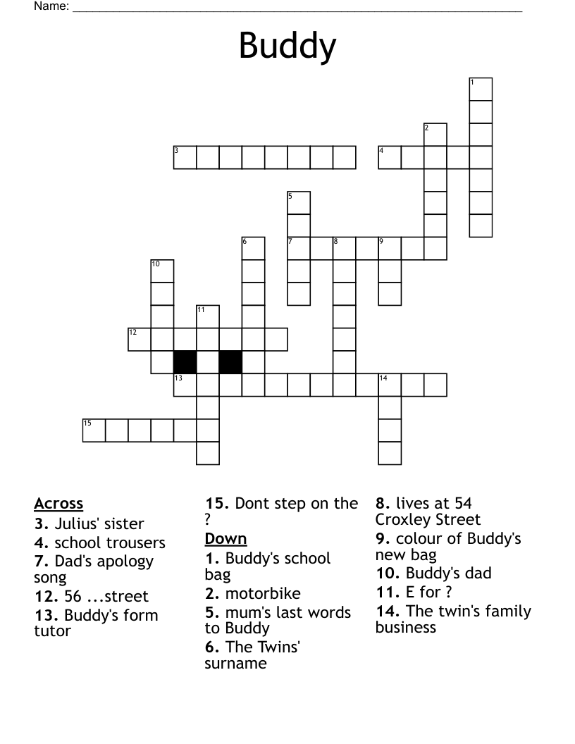 Buddy Crossword