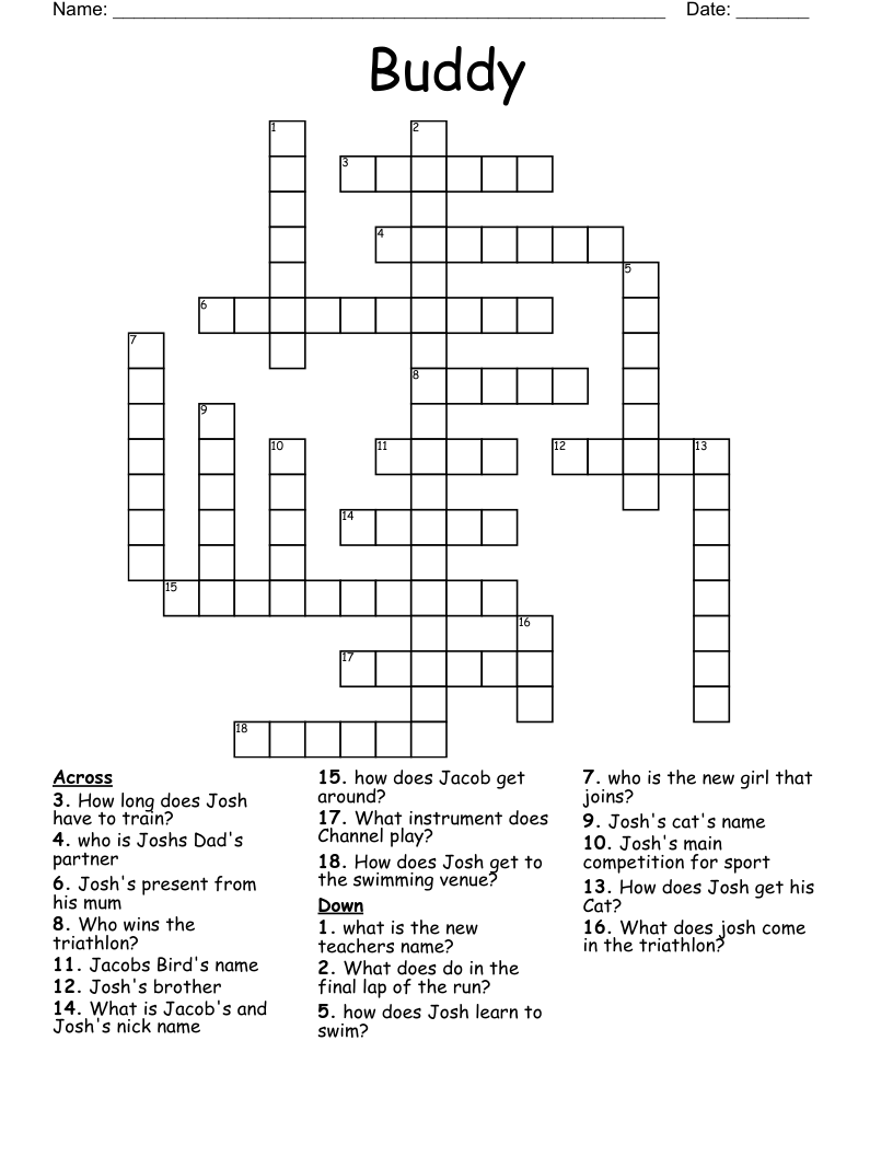 Buddy Crossword