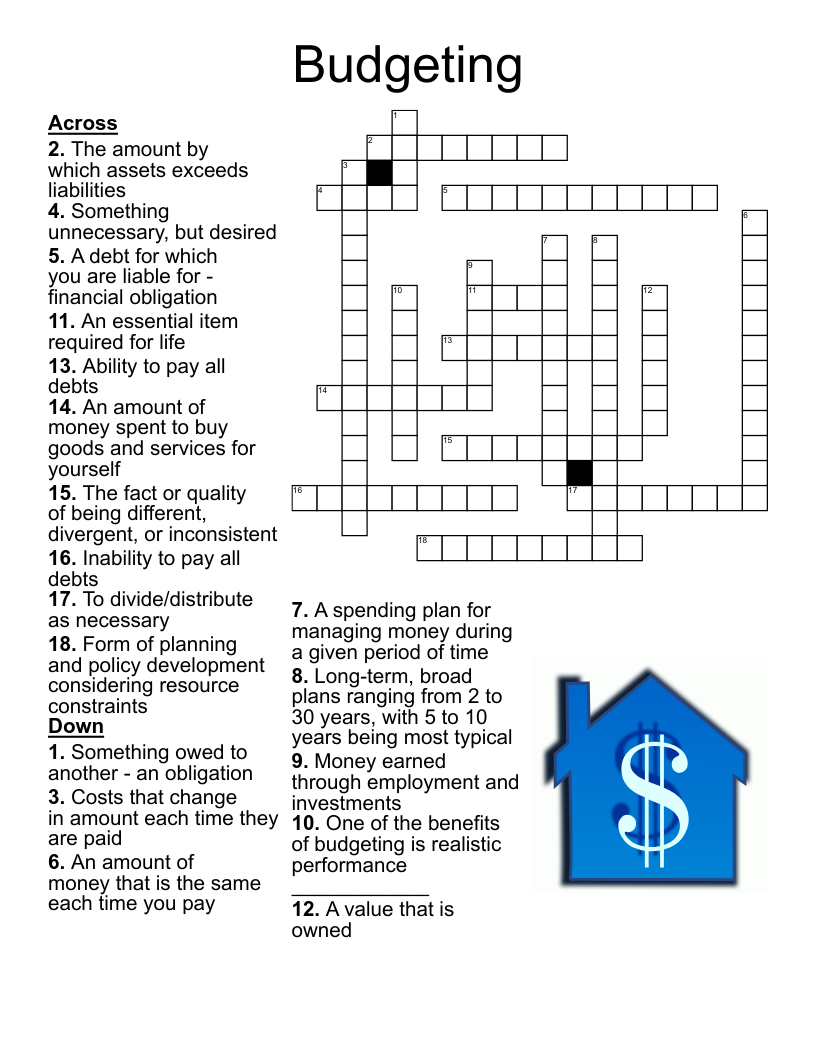 Budgeting Crossword