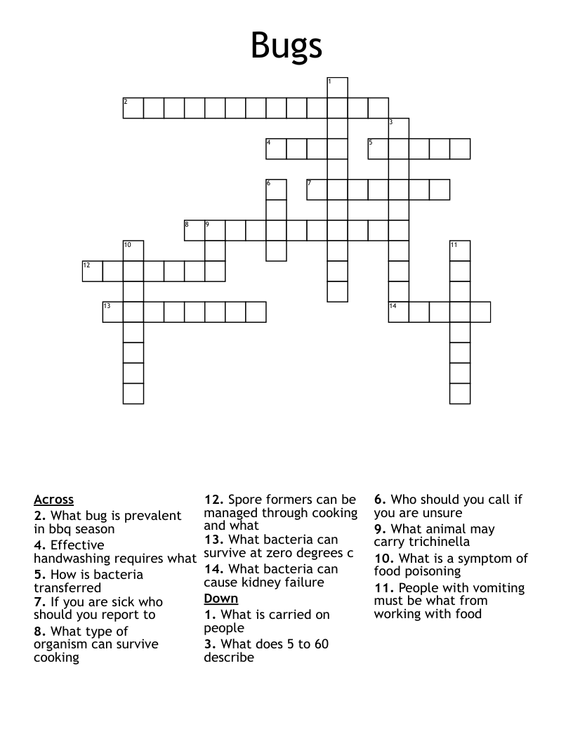 Bugs Crossword