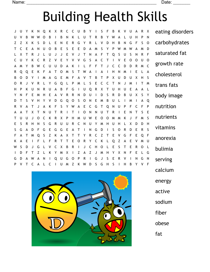 Building Health Skills Word Search