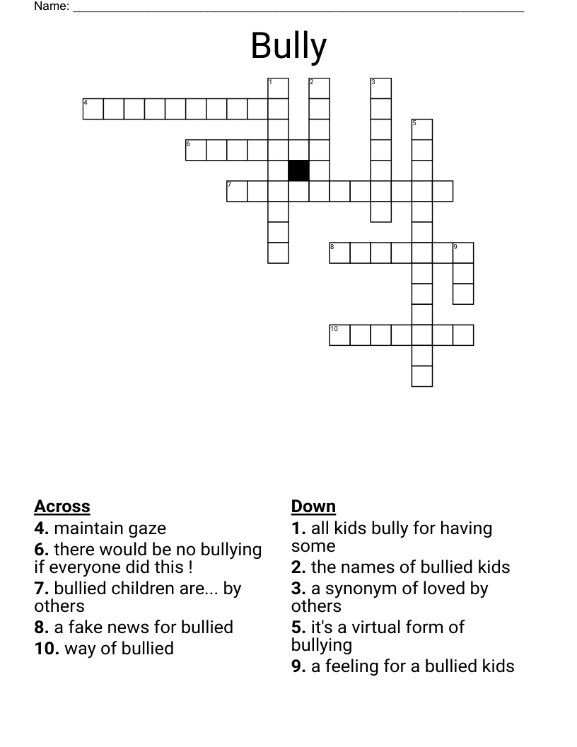Bully  Crossword
