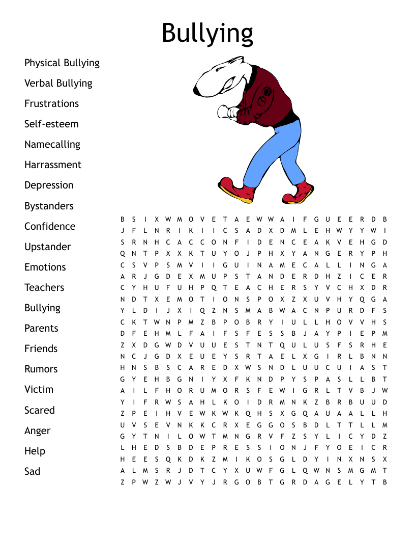 Bullying Word Search