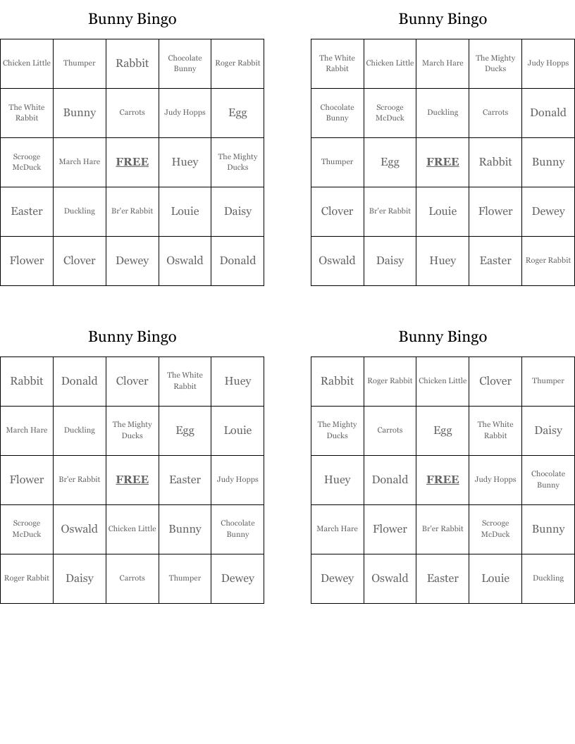 Bunny  Bingo