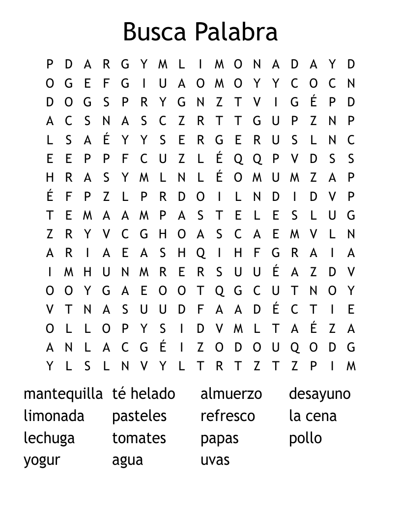 Busca Palabra Word Search