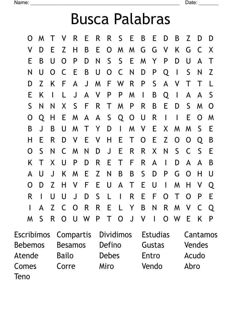 Busca Palabras  Word Search