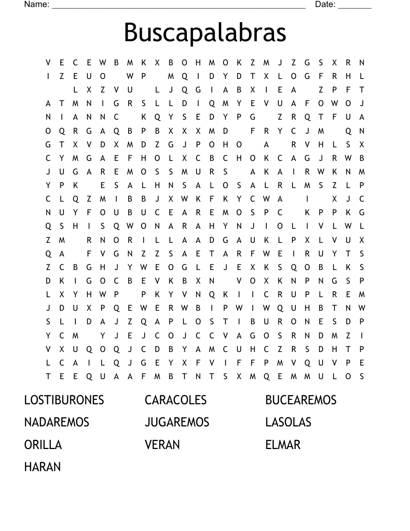 Buscapalabras Word Search