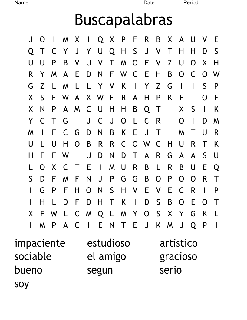 Buscapalabras Word Search