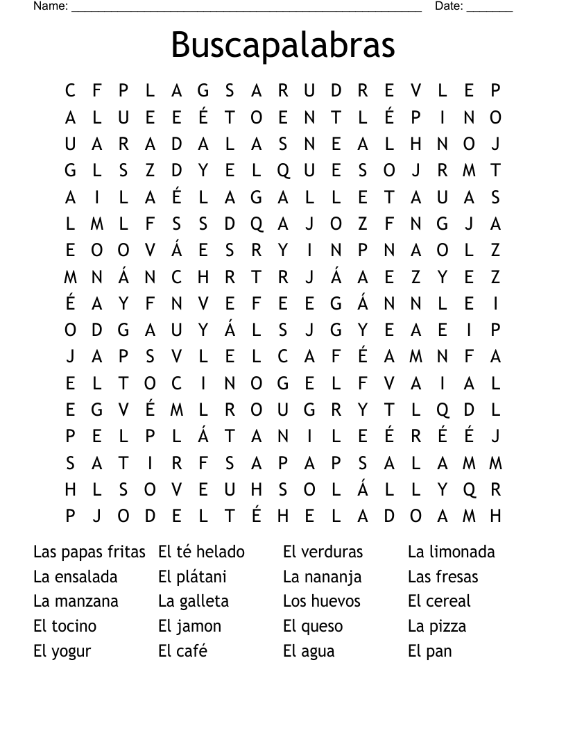 Buscapalabras Word Search