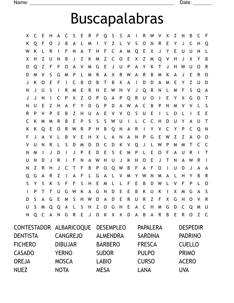 Buscapalabras Word Search