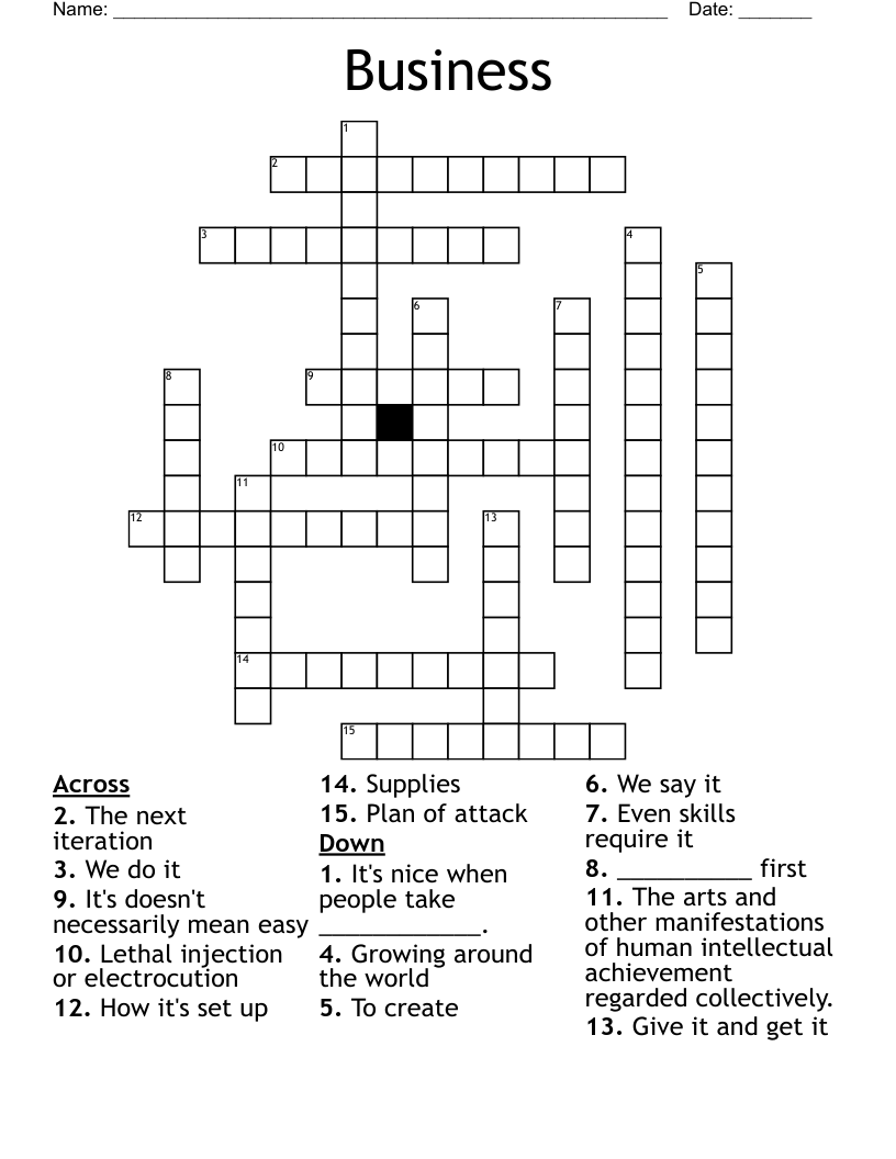 Business Crossword