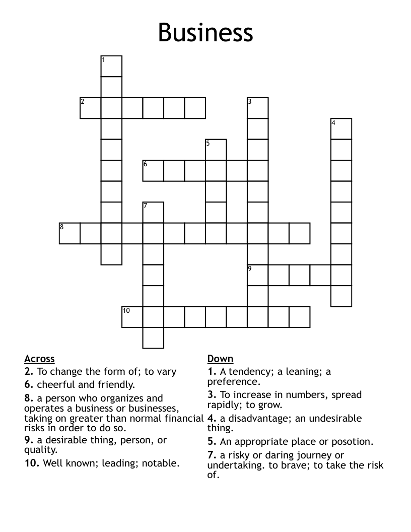Business Crossword