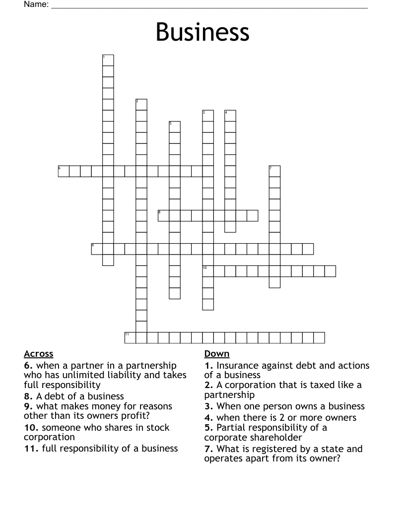 Business Crossword