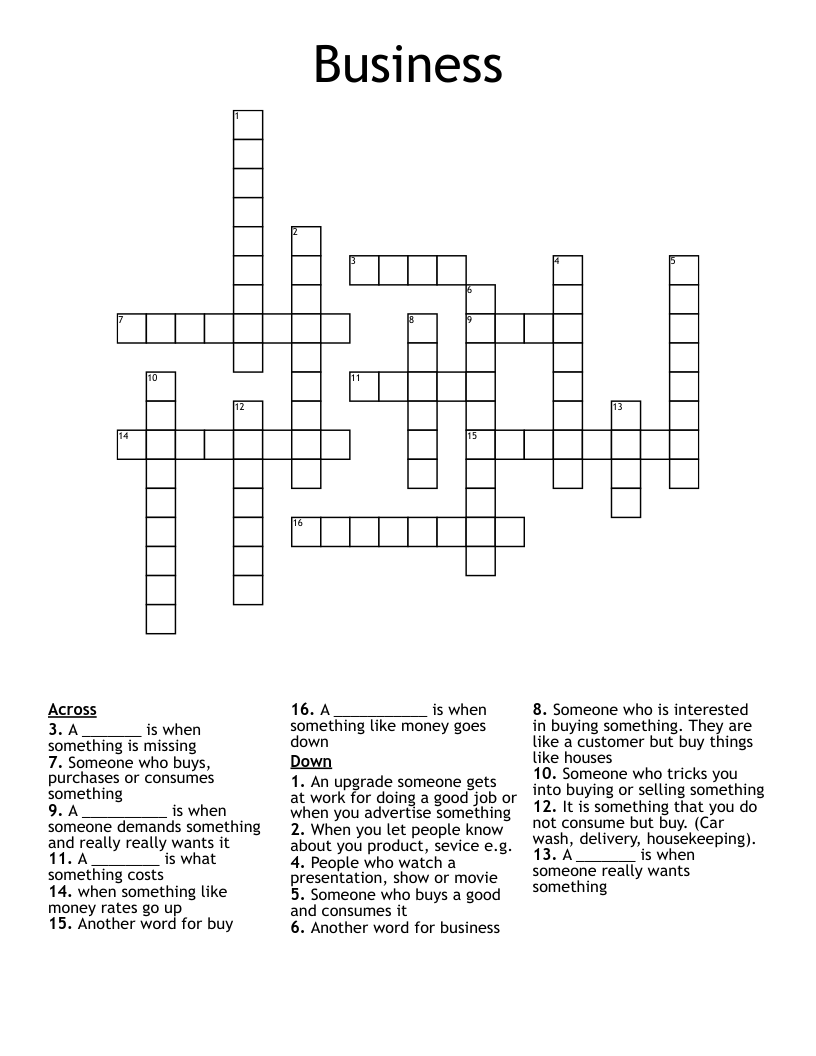 Business Crossword