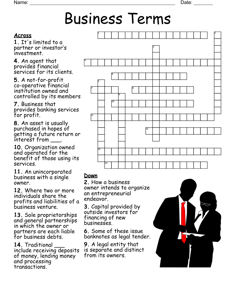 Business Terms Crossword