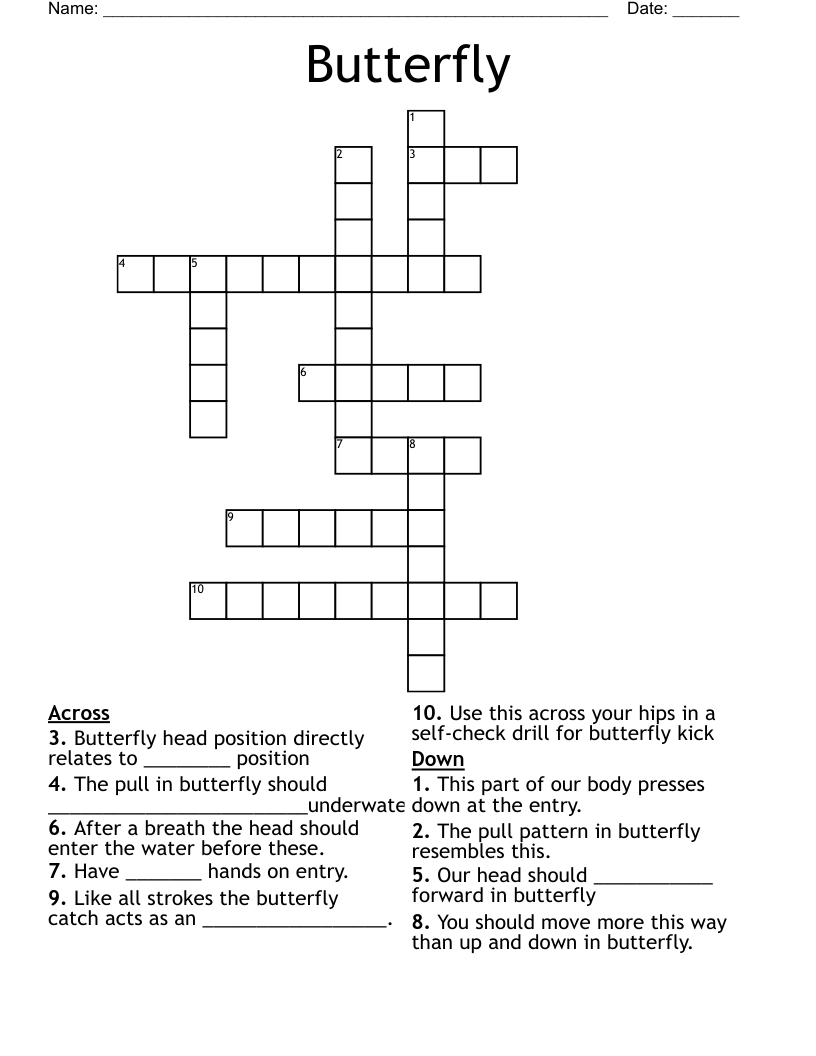 Butterfly Crossword