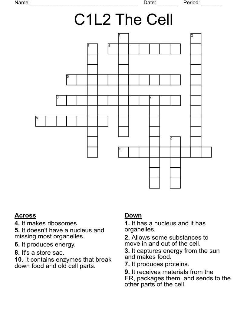 C1L2 The Cell Crossword