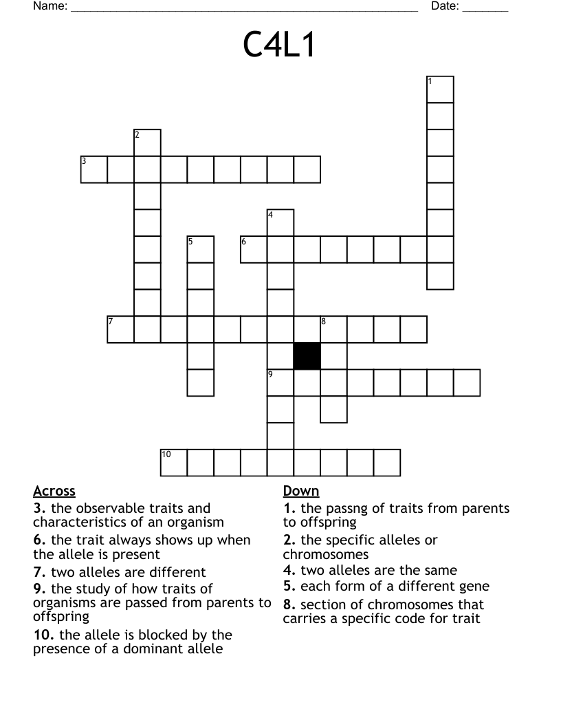 C4L1 Crossword